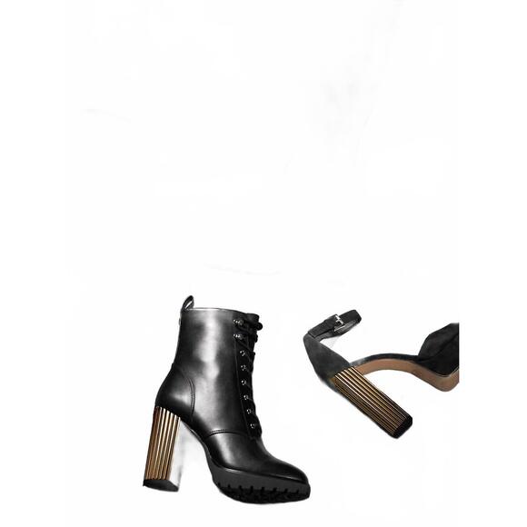 NEW MICHAEL KORS women's porter suede platform sandal in black - Picture 4 of 4